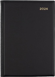 [187.V99-24] ​​​Collins Belmont 2024 Diary A5 Day To Page Black