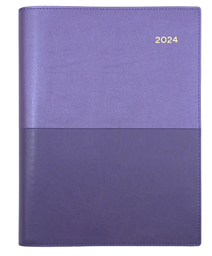[345.V55-24] Collins Vanessa 2024 Diary A4 Week To View Purple