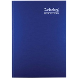 [51PCBL24] ​​Cumberland Premium 2024 Diary A5 Day To Page Blue