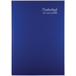 [47PCBL24] ​Cumberland Premium 2024 Diary A4 Week To View Blue