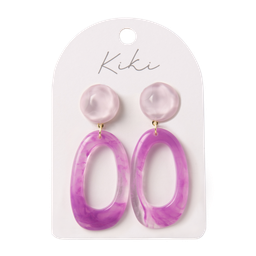 [KIK014] KiKi Violet Loop Earrings - Splosh