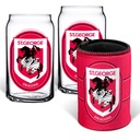 NRL St. George Illawarra Dragons 2 Glasses & Can Cooler Gift Pack