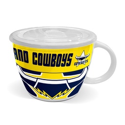 [NRL020ZC] NRL North Queensland Cowboys Soup Mug With Lid