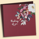 Floral Thinking Of You Burgundy Card - Papernest Designs