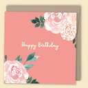 Happy Birthday Peach Floral Card - Papernest Designs