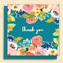 Thank you Pagoda Floral Blue Card - Papernest Designs