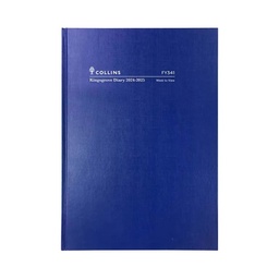 [FY341.P59-2425] Collins Financial Year Diary 2024-2025 Kingsgrove A4 Week to View (Blue)