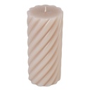 Maisie Swirl Pillar Candle 15cm Latte - Amalfi
