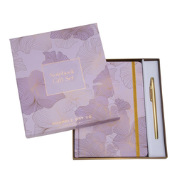 [ELG-NOTE03] Elegance Violet & Patchouli Notebook & Pen Set - Bramble Bay Co