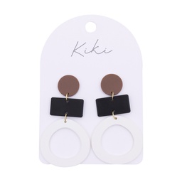[KIK101] Kiki Black & White Dangle Earrings