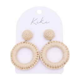 [KIK103] Kiki Natural Circle Earrings