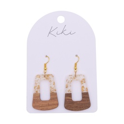 [KIK106] Kiki Gold Wood Loop Earrings