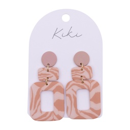 [KIK110] Kiki Pink Pattern Earrings