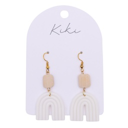 [KIK112] Kiki White Rainbow Earrings