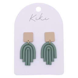 [KIK115] Kiki Sage Arch Earrings