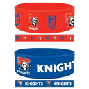 NRL Newcastle Knights Silicone Wrist Bands 2 Pack