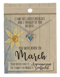 [BSN003] March Birthstone Necklace