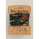 Boho Bandeau - Half Charcoal Flower