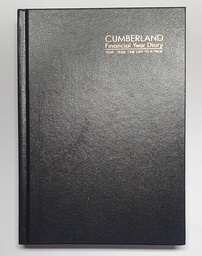 [51CFY2526] 2025-2026 Financial Year Diary - Cumberland A5 Day-To-A-Page (DTP) Black
