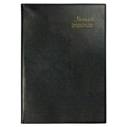 [47SFY2526] 2025-2026 Financial Year Diary - Cumberland Norwich A4 Week-To-View (WTV)  Black