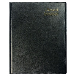 [57SFY2526] 2025-2026 Financial Year Diary - Cumberland Norwich A5 Week-To-View (WTV) Black