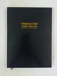 [FD57] 2025-2026 Financial Year Diary - A4 Day-To-A-Page (DTP) Black