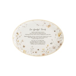[740501] Beeutiful Bee's Giving Plate - White Oval