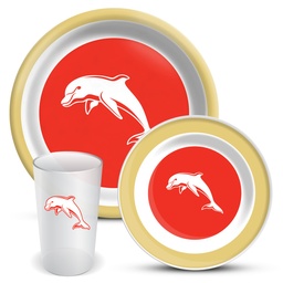 [NRL520HT] NRL Dolphins 3-Piece Dinner Set