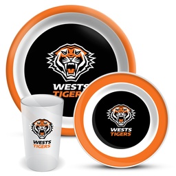 [NRL520HN] NRL Wests Tigers 3-Piece Dinner Set
