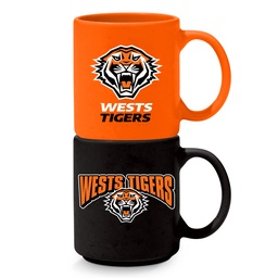 [NRL420AN] NRL Wests Tigers - Stackable Ceramic Mugs Set