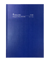 [FY181.P59-2526] 2025-2026 Financial Year Diary - Collins Kingsgrove A5 Day-To-A-Page (DTP) Blue