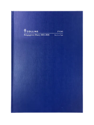 [FY141.P59-2526] 2025-2026 Financial Year Diary - Collins Kingsgrove A4 Day-To-A-Page (DTP) Blue