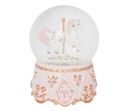 The Russell Collection - Resin Snow Globe - Musical Carousel Horse