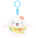 Cinnamoroll 3.5 inch Squishmallows Clips Hello Kitty and Friends Tropical Food Treats Assortment