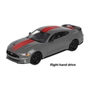 1:24 Matte Grey with Red Stripes 2018 Ford Mustang GT Right Hand Drive