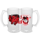 NRL St. George Illawarra Dragons 500ml Frosted Stein Glass