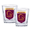 NRL Brisbane Broncos Spirit Glasses 2pk