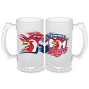 NRL Sydney Roosters 500ml Frosted Stein Glass