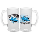 NRL Cronulla-Sutherland Sharks 500ml Frosted Stein Glass