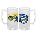 NRL Parramatta Eels 500ml Frosted Stein Glass