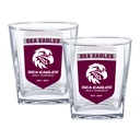 NRL Manly Warringah Sea Eagles Spirit Glasses 2pk