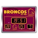 NRL Brisbane Broncos LED Scoreboard Clock