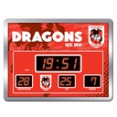 NRL St. George Illawarra Dragons LED Scoreboard Clock