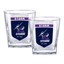 NRL Melbourne Storm Spirit Glasses 2pk