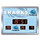 NRL Cronulla-Sutherland Sharks LED Scoreboard Clock 
