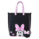 Disney - Minnie Mouse Floral Rock the Dots Tote Bag with Coin Bag - Loungefly