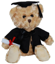 Graduation Thomas Bear with Cap and Gown Sitting - 30cm
