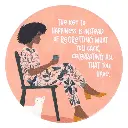 Billie Happiness Ceramic Coaster