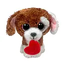 Ty Beanie Boos: Cuddles the Dog with Heart Valentines Day Plush (Regular Size)