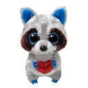 Ty Beanie Boos: Thief the Raccoon with Heart Valentines Day Plush (Regular Size)